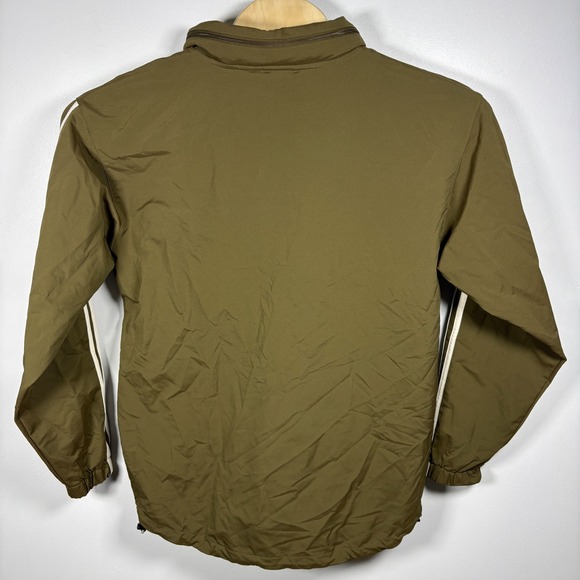 Adidas Originals Mens Olive Green Half Zip Anorak Windbreaker Jacket Size M - Picture 4 of 4